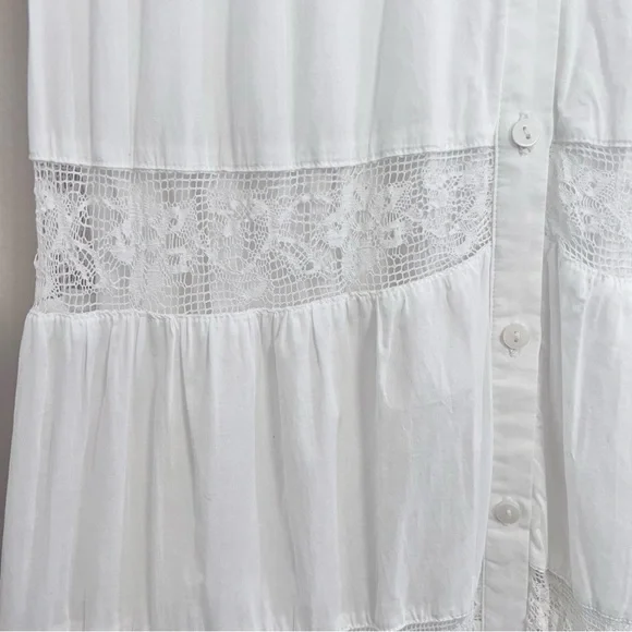 🎀 LoveShackFancy for Target Phoebe White Button-Up Dress - Picture 9 of 16